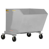 Vestil P-HOP Portable Steel Hoppers | Mobile Self-Dumping Hopper with Foot-Locking Casters, 2,000 lb, 0.5–1.5 Cubic Yard, 8 Colors