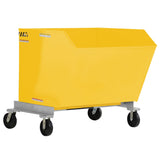Vestil P-HOP Portable Steel Hoppers | Mobile Self-Dumping Hopper with Foot-Locking Casters, 2,000 lb, 0.5–1.5 Cubic Yard, 8 Colors