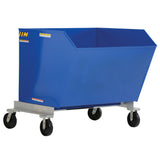 Vestil P-HOP Portable Steel Hoppers | Mobile Self-Dumping Hopper with Foot-Locking Casters, 2,000 lb, 0.5–1.5 Cubic Yard, 8 Colors