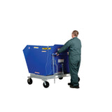 Vestil P-HOP Portable Steel Hoppers | Mobile Self-Dumping Hopper with Foot-Locking Casters, 2,000 lb, 0.5–1.5 Cubic Yard, 8 Colors