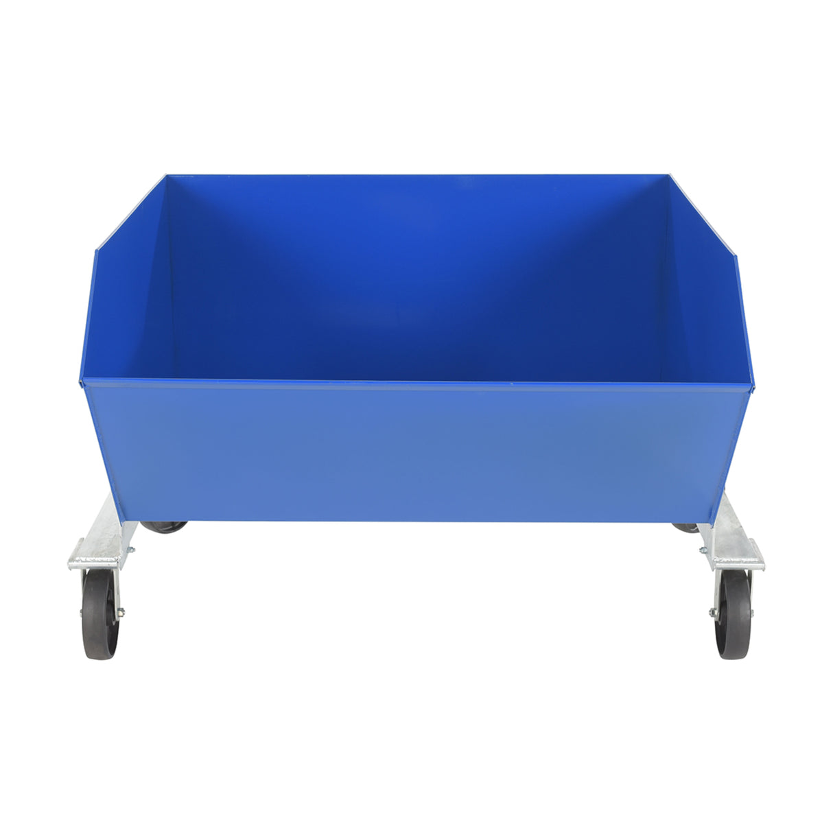 Vestil P-HOP Portable Steel Hoppers | Mobile Self-Dumping Hopper with Foot-Locking Casters, 2,000 lb, 0.5–1.5 Cubic Yard, 8 Colors