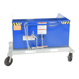Vestil P-HOP Portable Steel Hoppers | Mobile Self-Dumping Hopper with Foot-Locking Casters, 2,000 lb, 0.5–1.5 Cubic Yard, 8 Colors