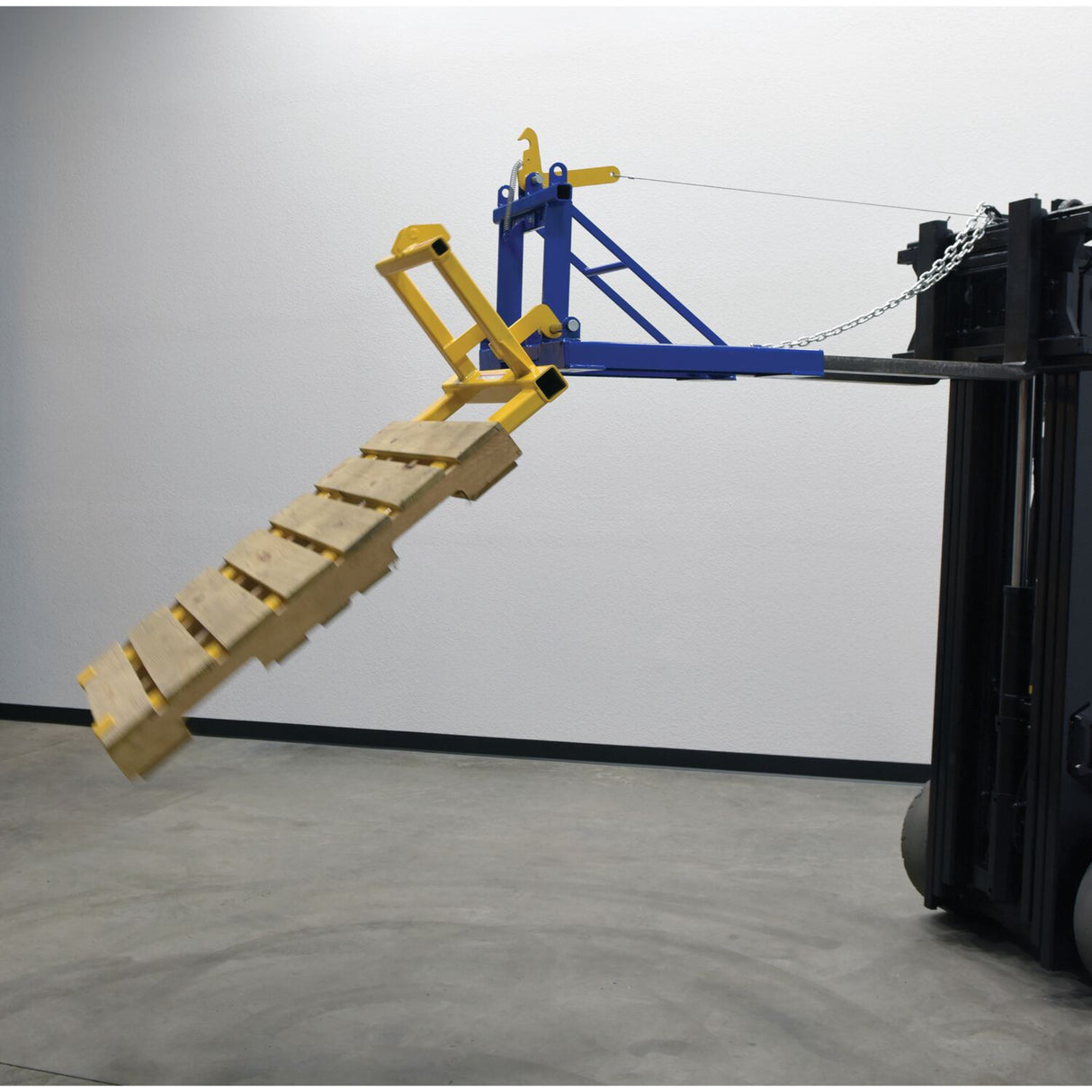Vestil PAL-D-R Pallet Dumper/Retainer — Forklift Attachment for Dumping Loaded Pallets