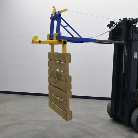 Vestil PAL-D-R Pallet Dumper/Retainer — Forklift Attachment for Dumping Loaded Pallets