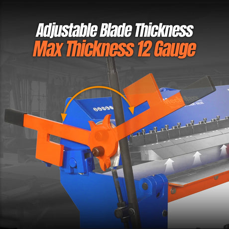 MechMaxx 48" Heavy Duty Manual Pan & Box Brake, 12 Gauge Mild Steel
