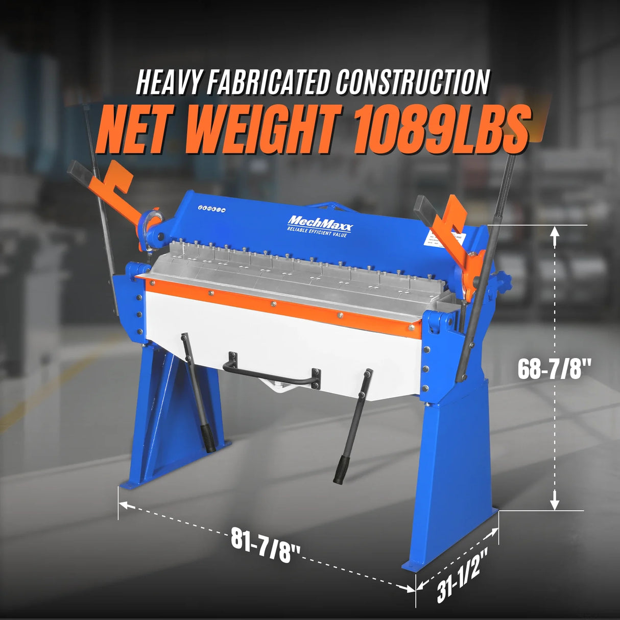 MechMaxx 48" Heavy Duty Manual Pan & Box Brake, 12 Gauge Mild Steel