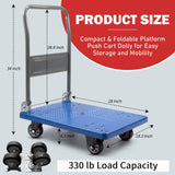 Sunmax PH150/PH300 Platform Hand Truck, 330-660 lbs Capacity