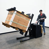 Vestil PI-P Portable Pallet Inverter | 3,000 lb Capacity, Powered Tilt & Drive, Rider Platform, Multiple Fork Openings