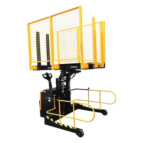 Vestil PI-P Portable Pallet Inverter | 3,000 lb Capacity, Powered Tilt & Drive, Rider Platform, Multiple Fork Openings