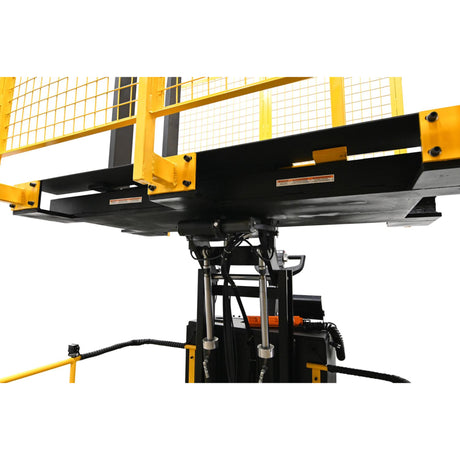 Vestil PI-P Portable Pallet Inverter | 3,000 lb Capacity, Powered Tilt & Drive, Rider Platform, Multiple Fork Openings