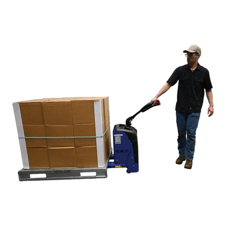 Vestil PMC-EPT Pramac Electric Pallet Truck — Italian-Brand Compact Walkie for Tight Spaces with Lateral Stabilizers and Battery LED