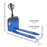 Vestil PMC-EPT Pramac Electric Pallet Truck — Italian-Brand Compact Walkie for Tight Spaces with Lateral Stabilizers and Battery LED