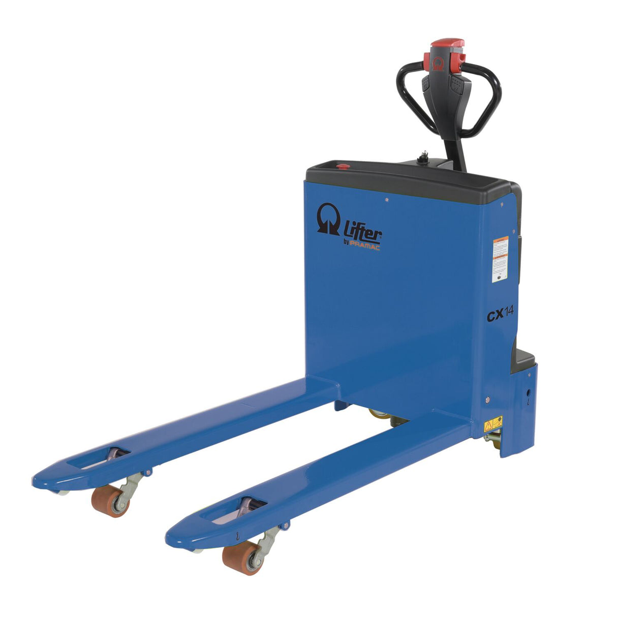 Vestil PMC-EPT Pramac Electric Pallet Truck — Italian-Brand Compact Walkie for Tight Spaces with Lateral Stabilizers and Battery LED