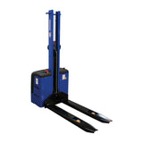 Vestil PMC-SNM Pramac Narrow Mast Self-Propelled Electric Stacker | 2,200 lb Capacity, 62" Lift, Fixed Forks, 12V Powered Drive & Lift
