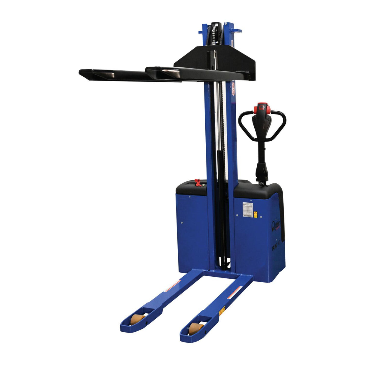 Vestil PMC-SNM Pramac Narrow Mast Self-Propelled Electric Stacker | 2,200 lb Capacity, 62" Lift, Fixed Forks, 12V Powered Drive & Lift
