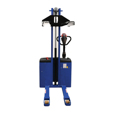 Vestil PMC-SNM Pramac Narrow Mast Self-Propelled Electric Stacker | 2,200 lb Capacity, 62" Lift, Fixed Forks, 12V Powered Drive & Lift
