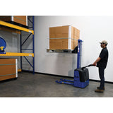 Vestil PMC-SNM Pramac Narrow Mast Self-Propelled Electric Stacker | 2,200 lb Capacity, 62" Lift, Fixed Forks, 12V Powered Drive & Lift