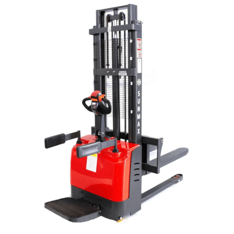 Sunmax - Electric Pallet Stacker - 3,300 lb, 78″ Lift, Fixed Legs