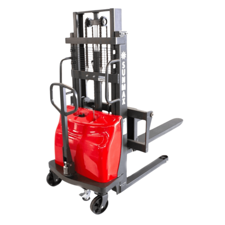 Sunmax - Electric Pallet Stacker - 3,300 lb, 78″ Lift, Fixed Legs