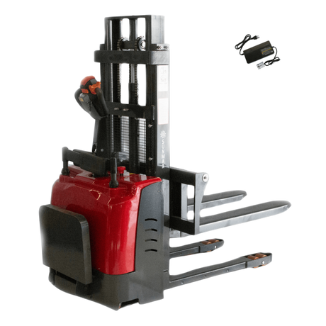 Sunmax - Electric Pallet Stacker - 3,300 lb, 78″ Lift, Fixed Legs
