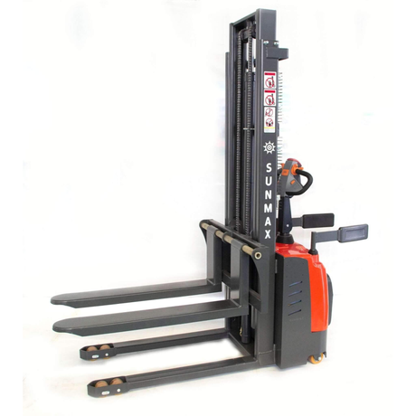Sunmax - Electric Pallet Stacker - 3,300 lb, 118″ Lift, Fixed Legs