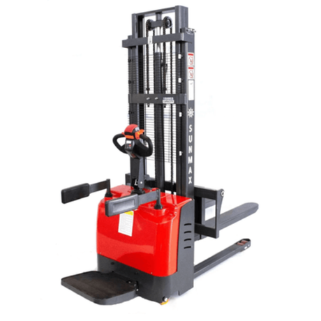 Sunmax - Electric Pallet Stacker - 3,300 lb, 118″ Lift, Fixed Legs
