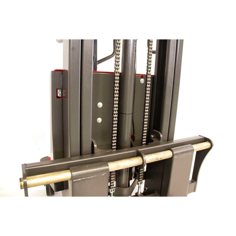 Sunmax - Semi-Electric Pallet Stacker - 3,300 lb, 78″ Lift, Fixed Legs