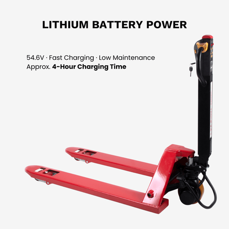 Sunmax - Electric Pallet Jack - 4,400 lb, Lithium, Walk-Behind