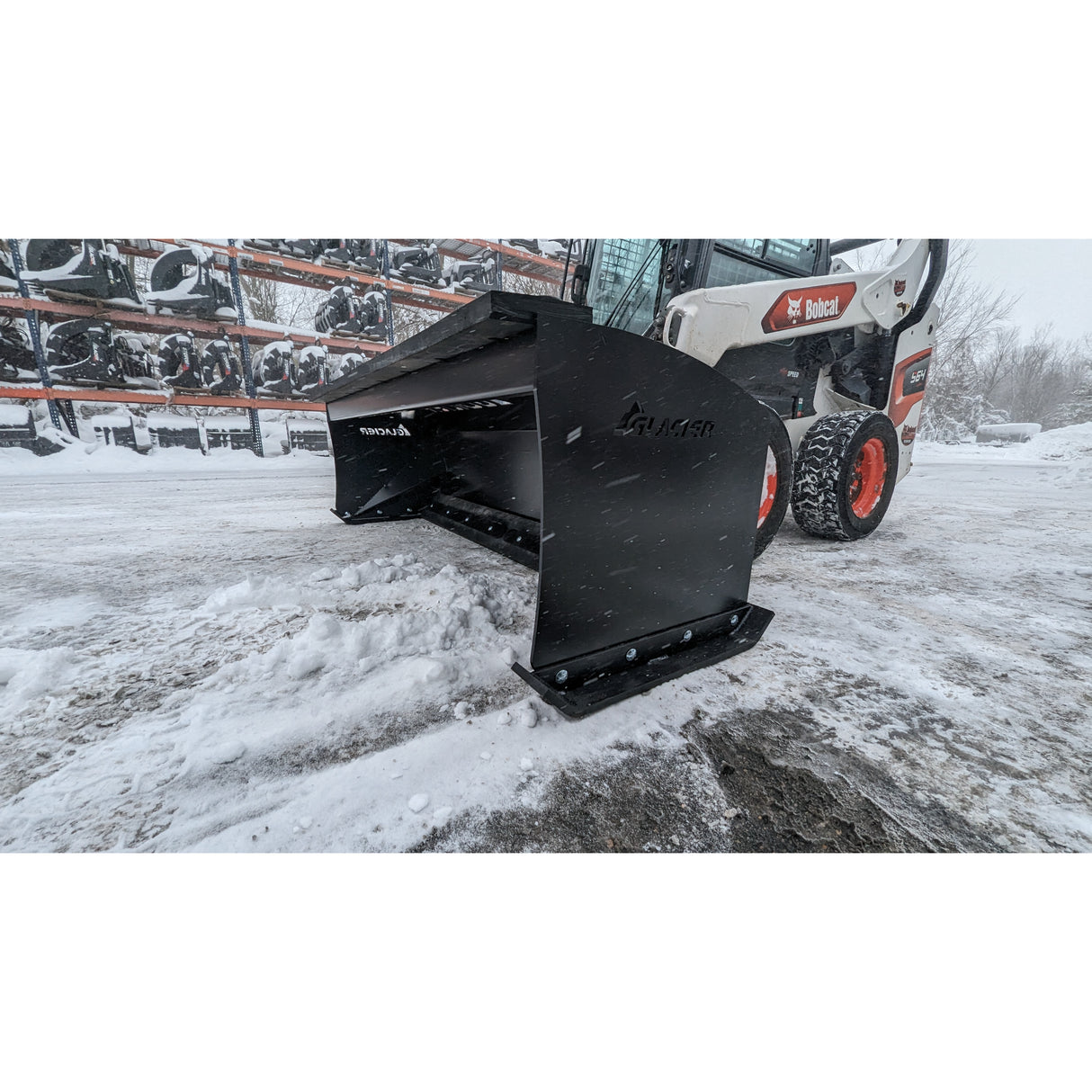 Glacier Attachments HD Snow Pusher (Box) for Skid Steers