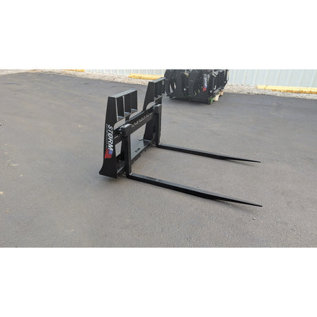 Glacier Attachments - Storm Hay Spear Pallet Forks (Adjustable Double Spear)