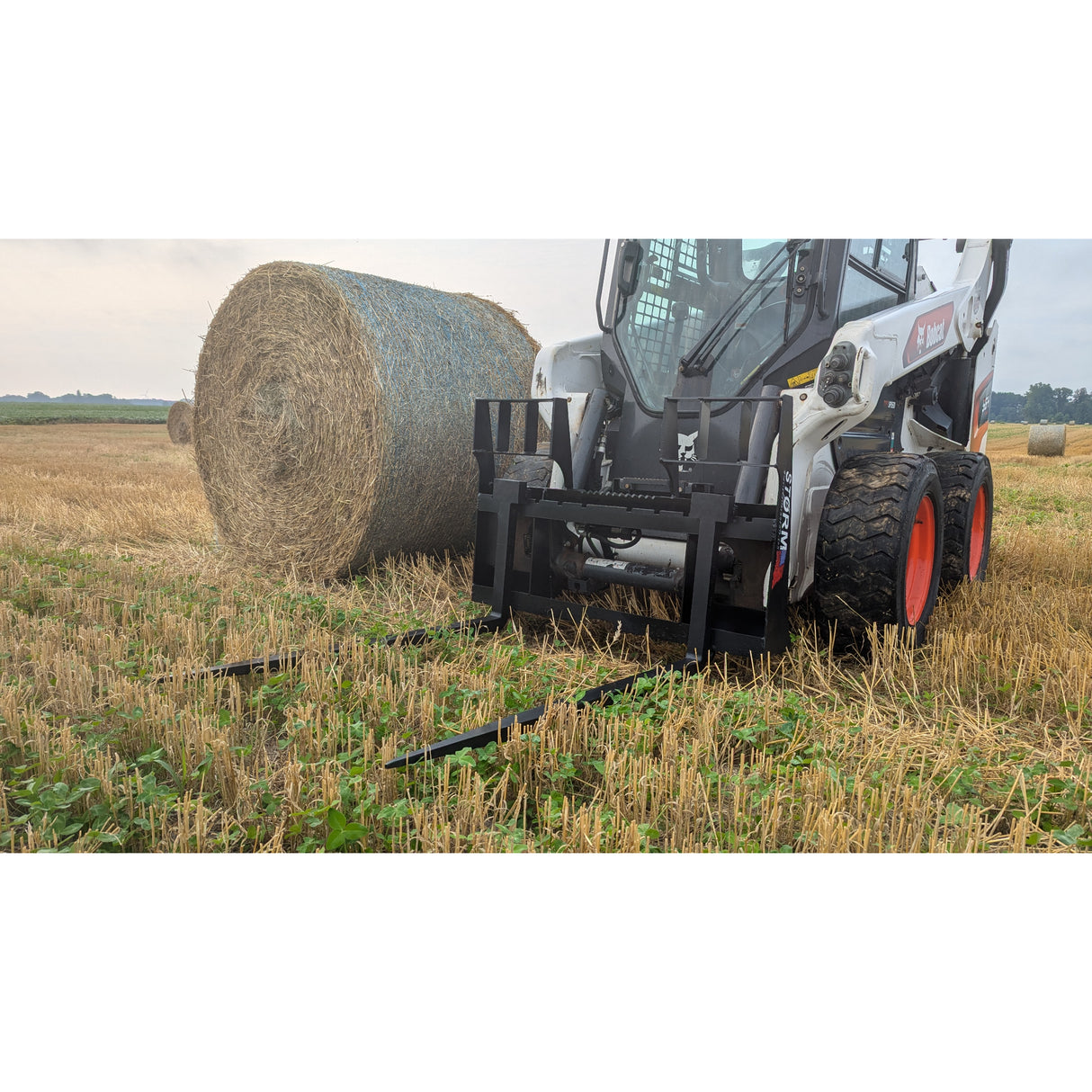 Glacier Attachments - Storm Hay Spear Pallet Forks (Adjustable Double Spear)