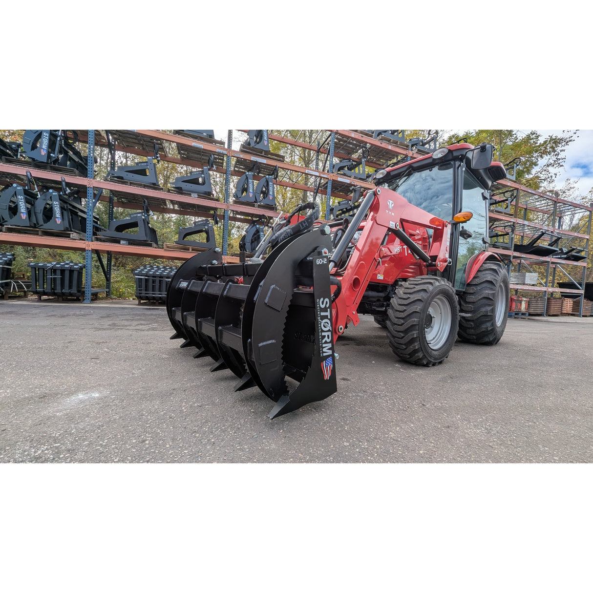 Glacier Attachments - Storm 60" Rake/Brush Grapple (2 Cylinder)