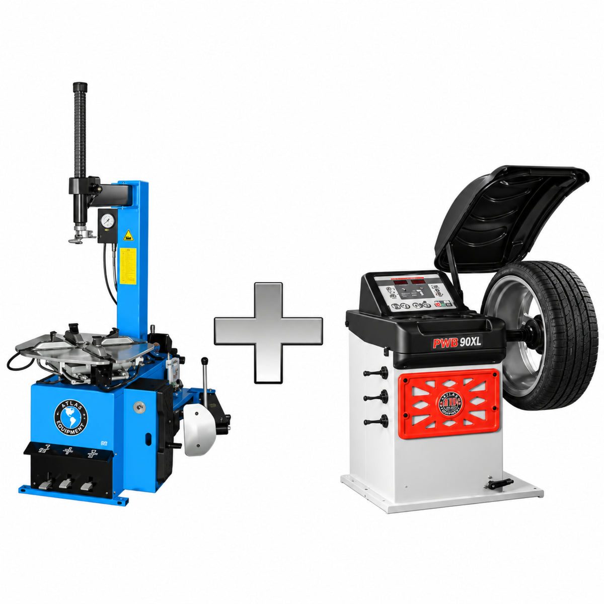 Atlas TC229 Tire Changer + PWB50 Wheel Balancer Combo Package