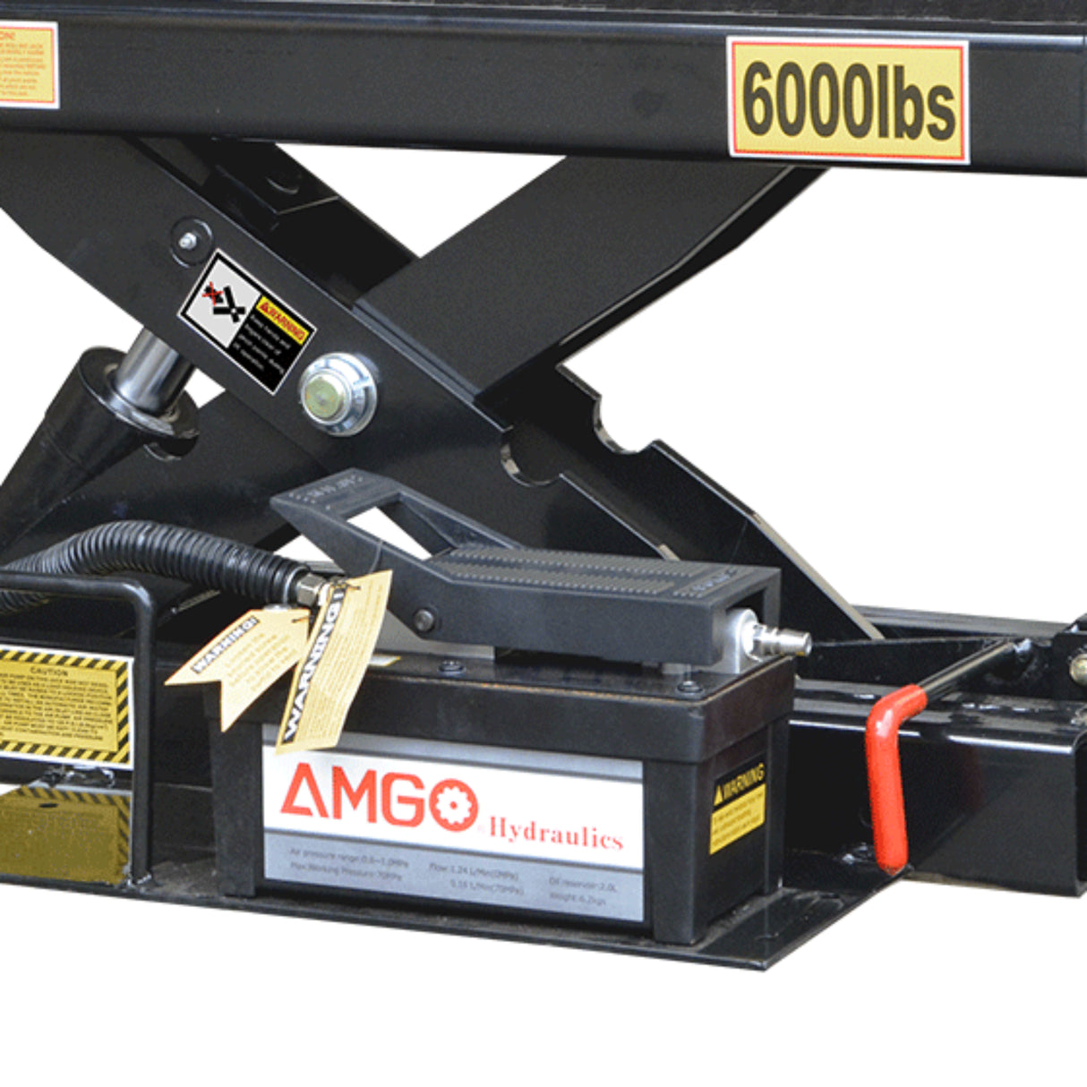 AMGO RJ-6A Pneumatic Rolling Bridge Jack – 6,000 lb Capacity