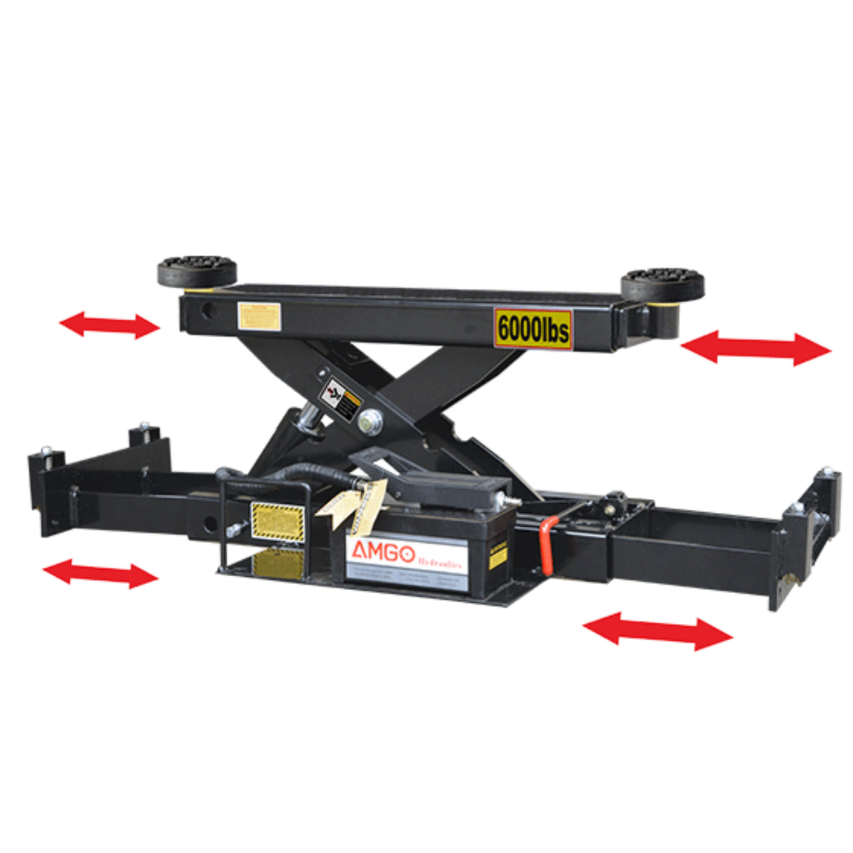 AMGO RJ-6A Pneumatic Rolling Bridge Jack – 6,000 lb Capacity