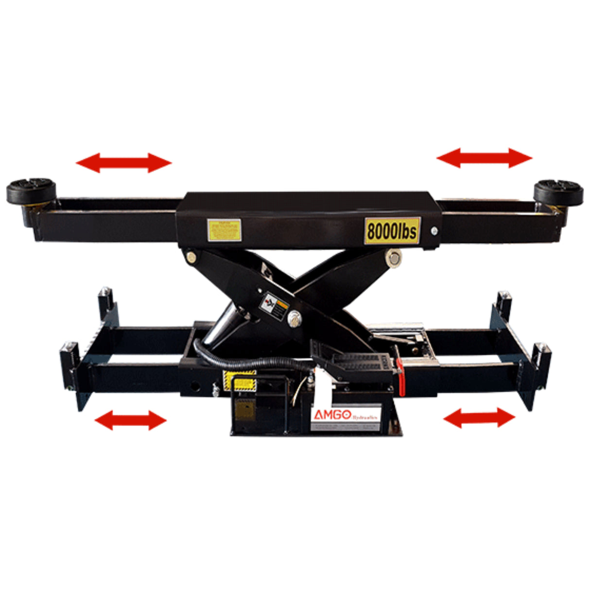AMGO RJ-8A Pneumatic Rolling Bridge Jack – 8,000 lb Capacity