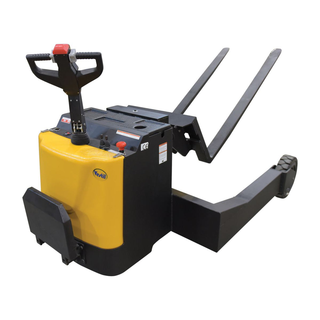 Vestil RT-EPT-2.5-60-TLT Rough Terrain Tilting Electric Pallet Truck — Indoor + Outdoor Drive, Lift, AND Tilt with Ride-On Platform