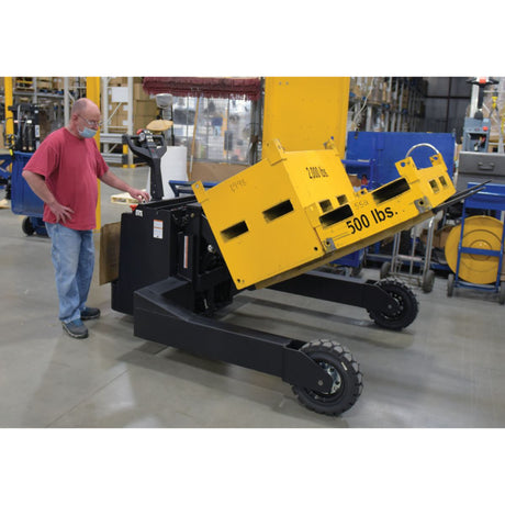 Vestil RT-EPT-2.5-60-TLT Rough Terrain Tilting Electric Pallet Truck — Indoor + Outdoor Drive, Lift, AND Tilt with Ride-On Platform