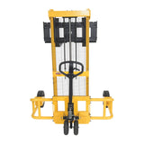 Vestil RT-MS-62-AF Manual Rough Terrain Stacker | 2,000 lb Capacity, 61" Lift, Hand Pump Hydraulic, Rubber Tires for Uneven Surfaces