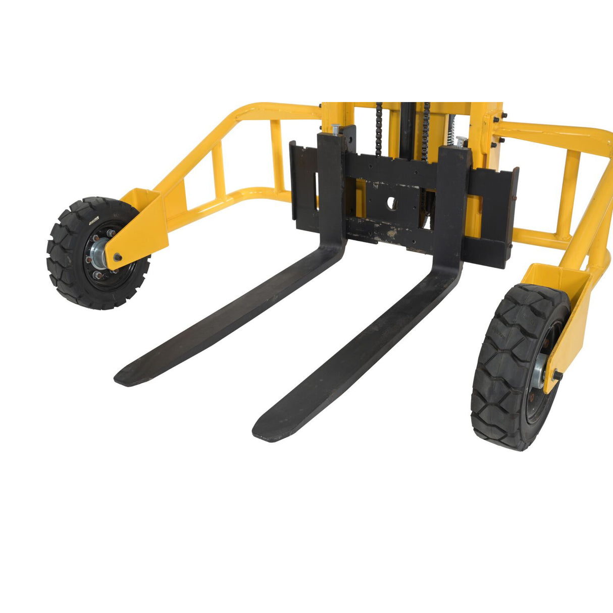 Vestil RT-MS-62-AF Manual Rough Terrain Stacker | 2,000 lb Capacity, 61" Lift, Hand Pump Hydraulic, Rubber Tires for Uneven Surfaces