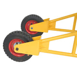 Vestil RT-NMS-60-AF Narrow Manual Rough Terrain Stacker | 1,500 lb Capacity, 59" Lift, Hand Pump Hydraulic, Rubber Tires for Tight Outdoor Spaces