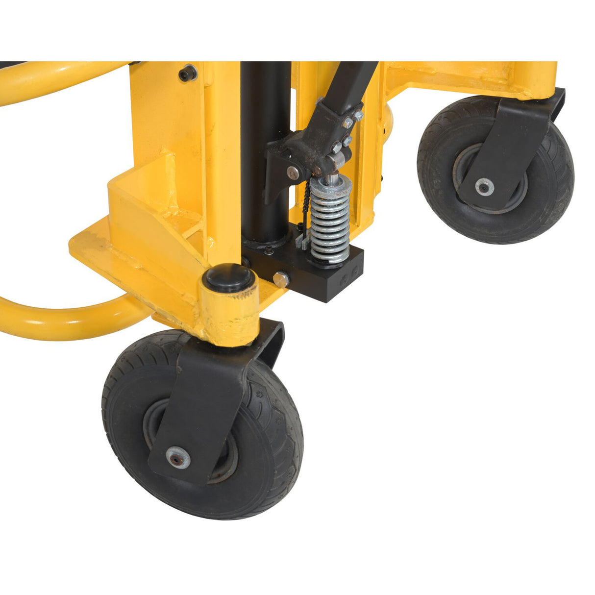 Vestil RT-NMS-60-AF Narrow Manual Rough Terrain Stacker | 1,500 lb Capacity, 59" Lift, Hand Pump Hydraulic, Rubber Tires for Tight Outdoor Spaces