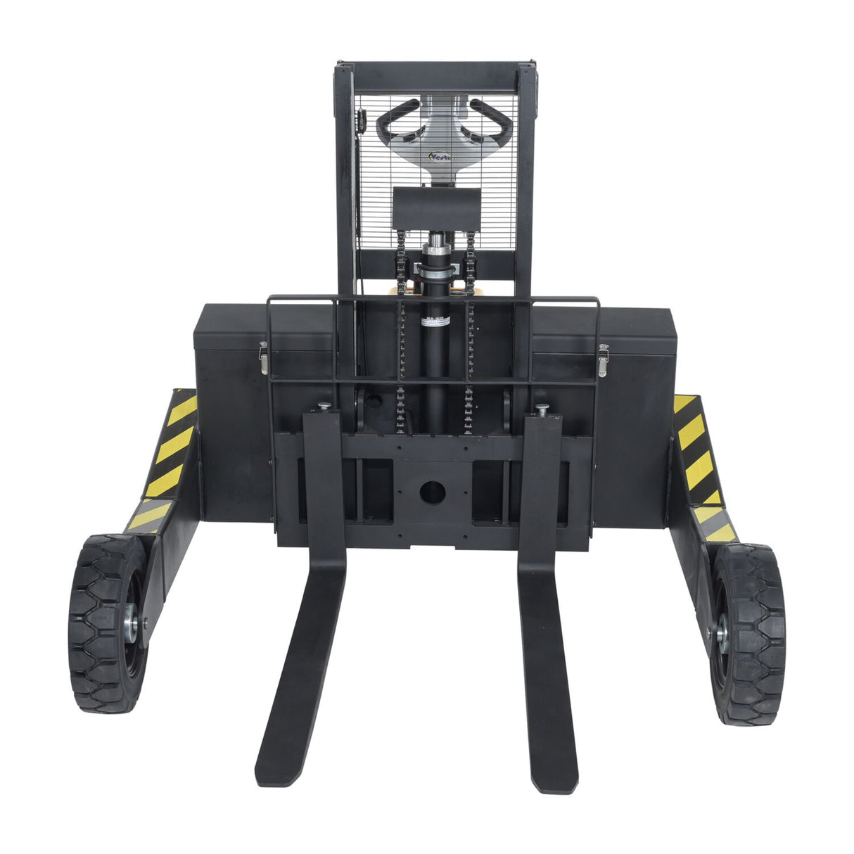 Vestil RT-S Powered Rough Terrain Stacker | 3,000 lb Capacity, 35" or 62" Lift, Rubber Tires for Uneven Surfaces, Adjustable Forks