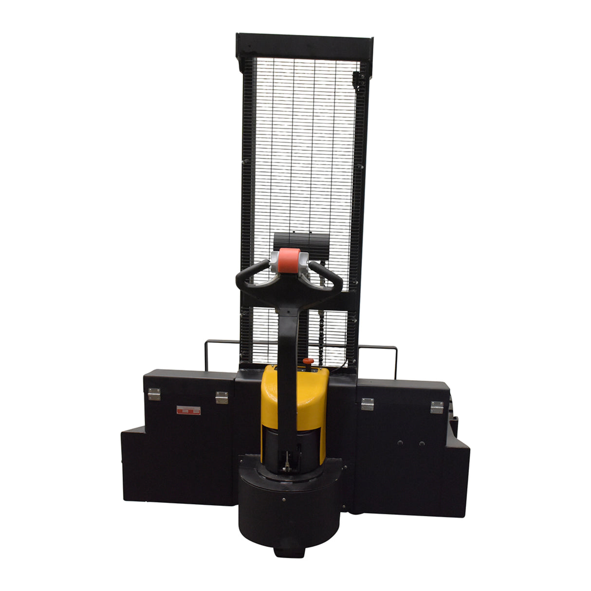 Vestil RT-S Powered Rough Terrain Stacker | 3,000 lb Capacity, 35" or 62" Lift, Rubber Tires for Uneven Surfaces, Adjustable Forks