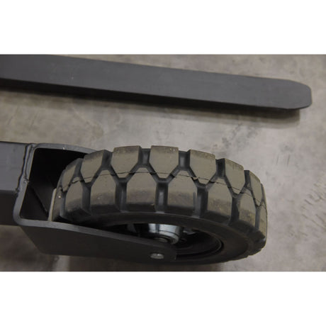 Vestil RT-S Powered Rough Terrain Stacker | 3,000 lb Capacity, 35" or 62" Lift, Rubber Tires for Uneven Surfaces, Adjustable Forks