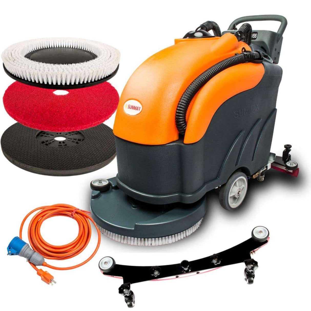 Sunmax RT50AC 22" Corded Walk-Behind Commercial Floor Scrubber, 13.2 Gal Solution Tank, 31" Squeegee