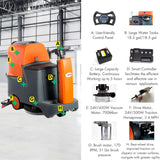 Sunmax RT70+ Industrial Ride-On Floor Scrubber, 22" Brush Cleaning Path, Lithium Battery