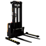 Vestil S-DM Double Mast Stacker with Powered Drive & Lift | 2,200 lb Capacity, 101"–150" Lift, Fully Powered 24V, Adjustable or Fixed Forks