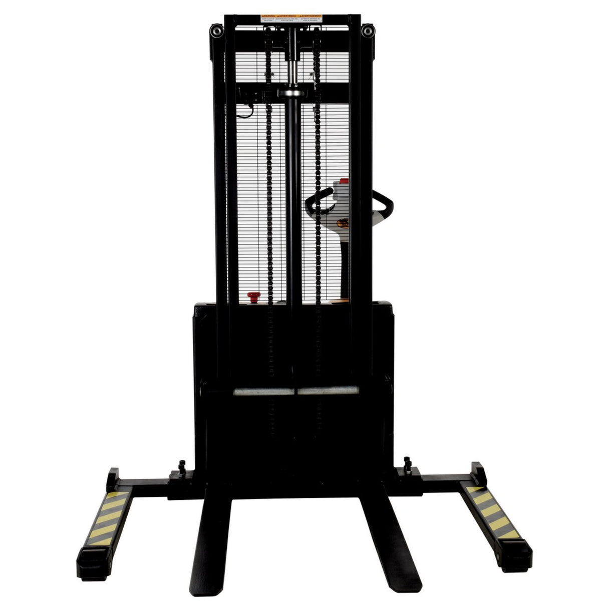 Vestil S-DM Double Mast Stacker with Powered Drive & Lift | 2,200 lb Capacity, 101"–150" Lift, Fully Powered 24V, Adjustable or Fixed Forks