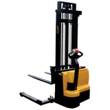 Vestil S-DM Double Mast Stacker with Powered Drive & Lift | 2,200 lb Capacity, 101"–150" Lift, Fully Powered 24V, Adjustable or Fixed Forks